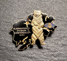1993 KIWANIS ALASKA-YUKON DIVISION CONFERENCE BLACK & GOLD COLOR PIN B534 picture