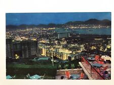 1960 Carlton Hotel Night Panoramic View Of The Harbour Postcard picture