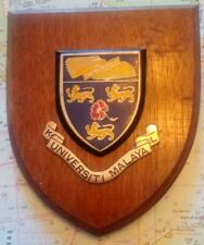 Vintage Heraldic University Malaya Kuala Lumpur College Crest Shield Plaque picture