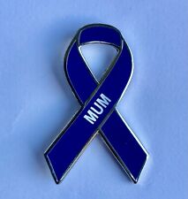 Huntington's Disease ' MUM '  Awareness ribbon enamel badge / brooch. picture