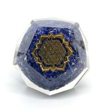 Flower of Life Lapis lazuli Orgonite Dodecahedron Immune System Chakra Balance picture
