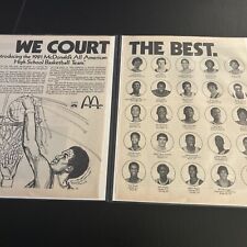 Michael Jordan VTG 1981 McDonald's HS All American Team Ewing 2 Page Print Ad picture