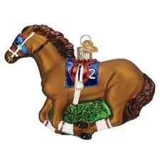 Old World Christmas RACEHORSE (12667) Glass Ornament w/OWC Box picture