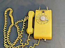 Western Electric Rotary Dial Wall Phone Yellow Bell System 228 ~ 1977 picture