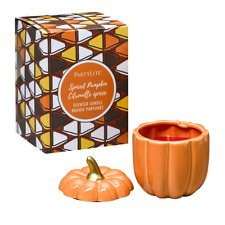 Partylite SPICED PUMPKIN SCENTED PUMPKIN SHAPED Jar Candle NIB picture