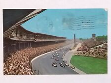 Indianapolis 500 Aerial View Race 1966 Indiana Memorial Day Postcard picture
