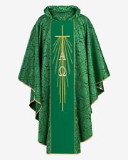 Priest Pastor Chasuble Vestment Embroidered ALPHA & OMEGA Design picture
