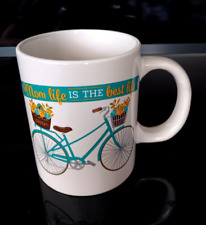 Mom Life Is The The Best Life Coffee Mug Royal Norfolk White Bicycle Floral Spri picture