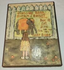 Rare 1935 Vintage Ringling Bros. Circus & Barnum & Bailey Wood Picture Plaque  picture