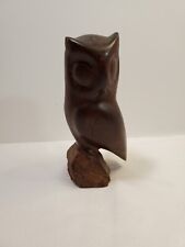 Vintage Hand Carved Heavy Ironwood Owl - Gorgeous Piece picture