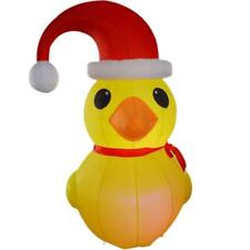 6.6Ft H Christmas Duck Mall Decoration Inflatable Yellow Duck With Led Lights picture