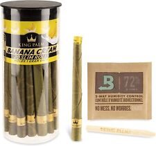 King Palm | Slim Size | Banana Cream | Organic Prerolled Palm Leafs | 20 Rolls picture