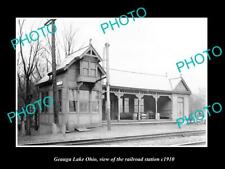 OLD 6 X 4 HISTORIC PHOTO OF GEAUGA LAKE OHIO ERIE RAILROAD STATION c1910 1 picture