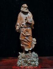 Chinese Antique Boxwood Hand-carved Statue of Dharma Ancestor picture