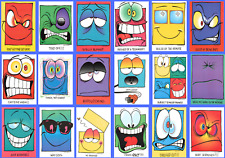 Postcard Set (18) Emotional Face-offs Moods Novelty Funny Whimsical Laugh Art picture
