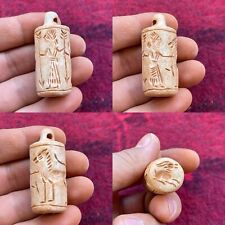 Wonderful Rare Antique Near East Old Stone Cylinder Seal Bead picture