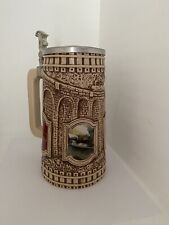 Wizarding World of Harry Potter Ceramic Beer Stein w/Tankard Lid 9” Tall picture