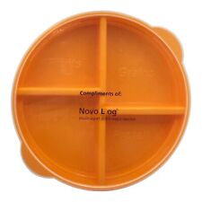 Novo Log Insulin Pharmaceutical Covered Portion Control Divided 9” Plate Orange picture