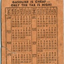 1939 Iowa License Plate County Numbers Card Petroleum Industries Oil Gas Tax C29 picture