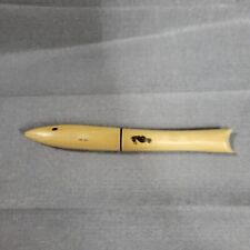 Vintage Stainless Steel Floating Fish Knife Made in Japan Fish Shape Wood Sheath picture