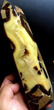 788g NATURAL Dragon Septarian Geode Reiki Quart CRYSTAL WAND POINT Healing f130 picture