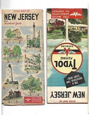 Vintage 1946 TYDOL VEEDOL Road Map NEW JERSEY Newark Trenton Atlantic City NYC picture