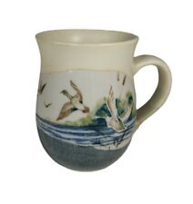 RUSTIC Vintage Mallard DUCK Coffee Mug Tea Cup Stoneware Pottery CLASSIC picture