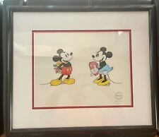 DISNEY ART 18X21  SWEETHEARTS MICKEY MOUSE MINNIE 1996 LE of 5000 SERICEL LOVE picture