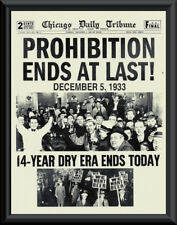 1933 Prohibition Ends Poster Reprint On Fine Linen Paper Bar Decor Man Cave 012 picture