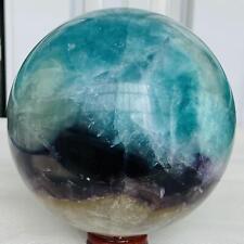 3000G Natural Fluorite ball Colorful Quartz Crystal Gemstone Healing picture