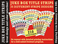 ⭐ 210 Jukebox Title Strips MIXED-SET ⭐ 30 blank sheeds incl. Printing-Template picture