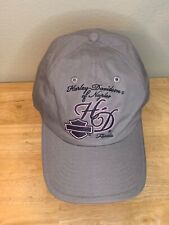 Harley Davidson HD Gray Pink Embroidered Baseball Cap Soft Crown Naples Florida picture