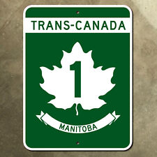 Canada Manitoba Winnipeg Brandon Trans-Canada Highway 1 marker road sign 9x12 picture