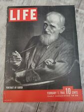 Vintage Life Magazine February 7 1944 Portrait by Karsh, WWII Ads, Japan POW picture