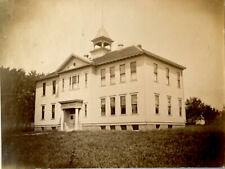 Antique 1908 RPPC Postcard - Nebraska Public School House  picture