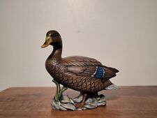 Beautiful VTG Life-like Duck Standing Tall on Stones and Vegetation Waterfowl picture