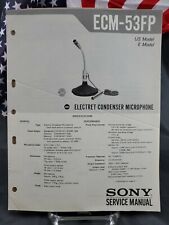 Original Sony Service Manual 1978 Electret Condenser Microphone ECM-53FP picture