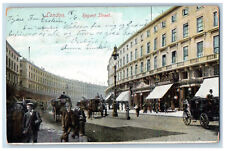 London England Postcard Scene in the Regent Street c1910 Posted Antique picture