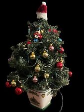 Vintage Teleflora Spode Christmas Tree 24” W/ Lights Ornaments Original Box VGUC picture