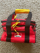 Vintage NOS Marlboro Insulated Red Lunchbox Lunch Bag Travel Food Drink Cooler picture