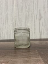 Vintage Clear Glass Jar With Letter S Embossed On Bottom  picture