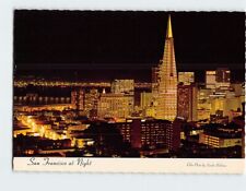 Postcard San Francisco at Night, San Francisco, California picture