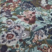 10 Yards x  55 in VTG Floral Bouquet Upholstery Victorian Heavy Tapestry Fabric picture