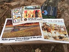 Collection Of Six Vintage Wildfire Prevention Posters Smokey The Bear And More picture