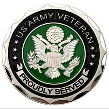 Commemorative Coin Collectible Challenge US Military ARMY VETERAN Proudly Served picture