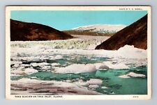 Taku Inlet AK-Alaska, Taku Glacier, Antique, Vintage c1927 Souvenir Postcard picture