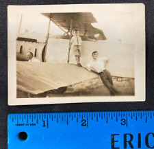 1929 July 7 Roosevelt Field Airplane Black & White 2.5x3.5