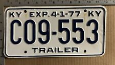 1977 Kentucky trailer license plate C09-553 YOM DMV motor home 13468 picture