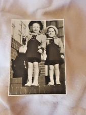 Cute Dressy Girls Vintage Photo 1930's Purses Hats Brick Steps 5x7 inch picture