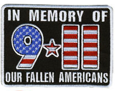 9-11 In Memory of fallen EMBROIDERED  4.0 INCH  iron on PATCH picture